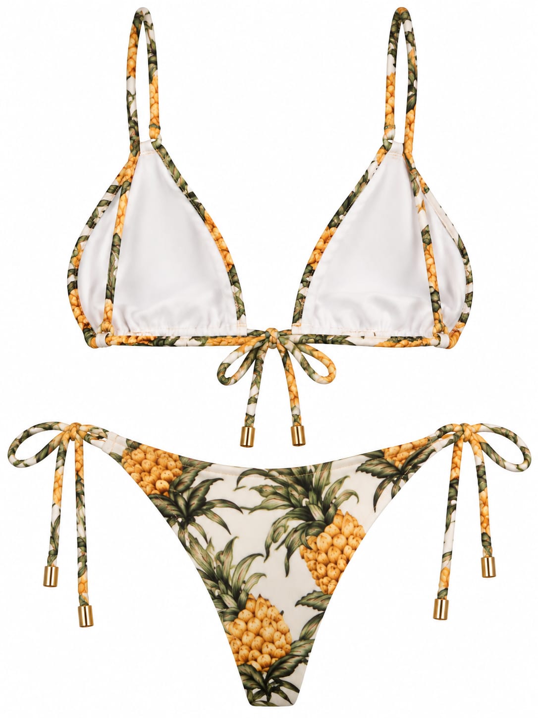 Biquiní Lacinho de Abacaxi Estampado