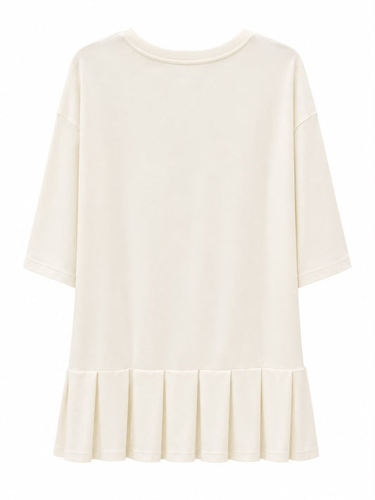 Vestido Curto com Pregas Tucano