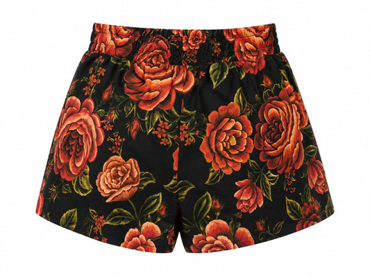 Short samba canção rosa da Farm, confortável e delicada, com detalhes suaves e tecido leve, ideal para dormir ou usar casualmente.
