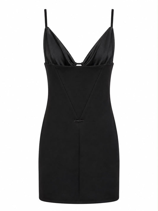 Vestido Span com Transparencia no Centro