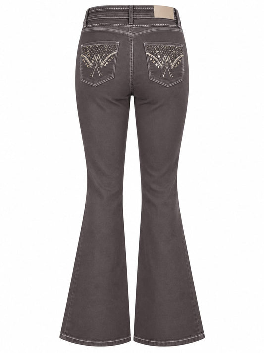 Calça Jeans Flare Crystal