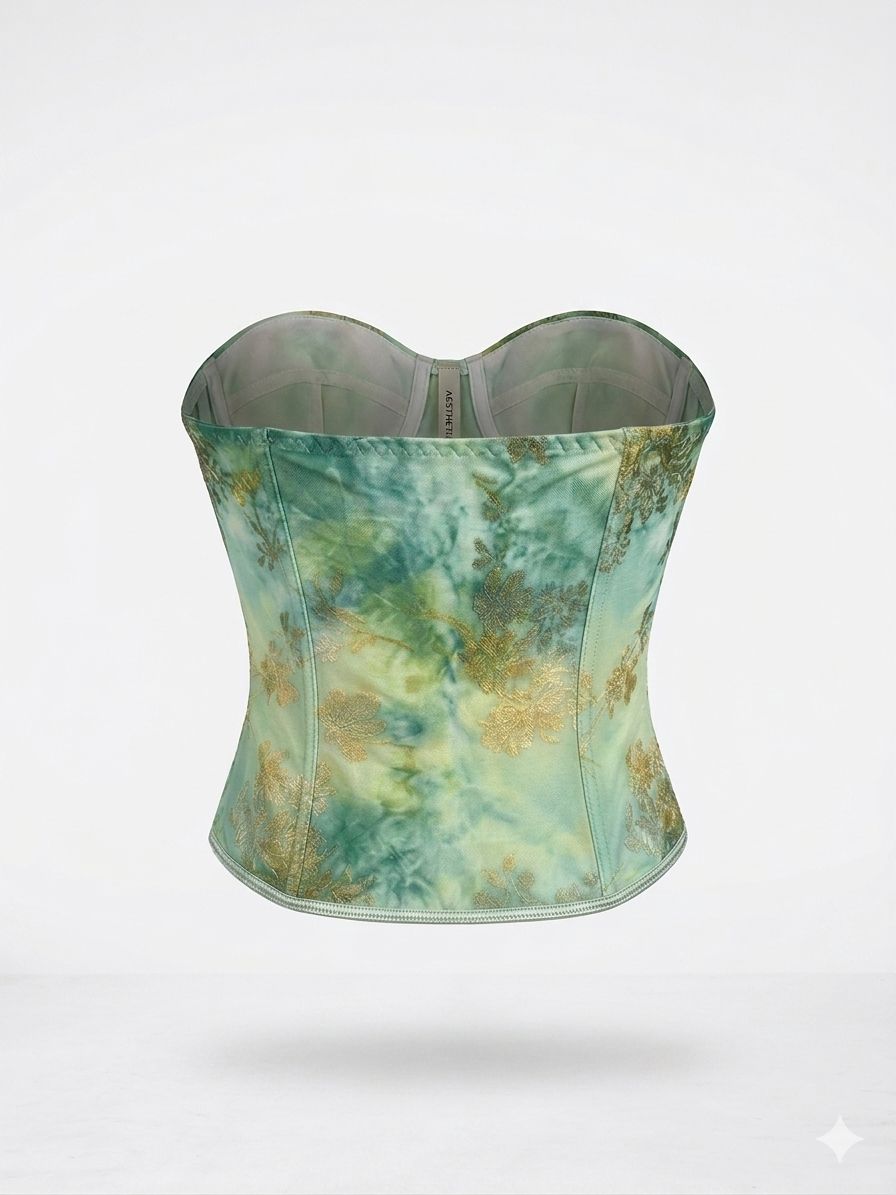 Corset fada drapeado Lilian, com detalhes elegantes e acabamento sofisticado, perfeito para looks encantadores.