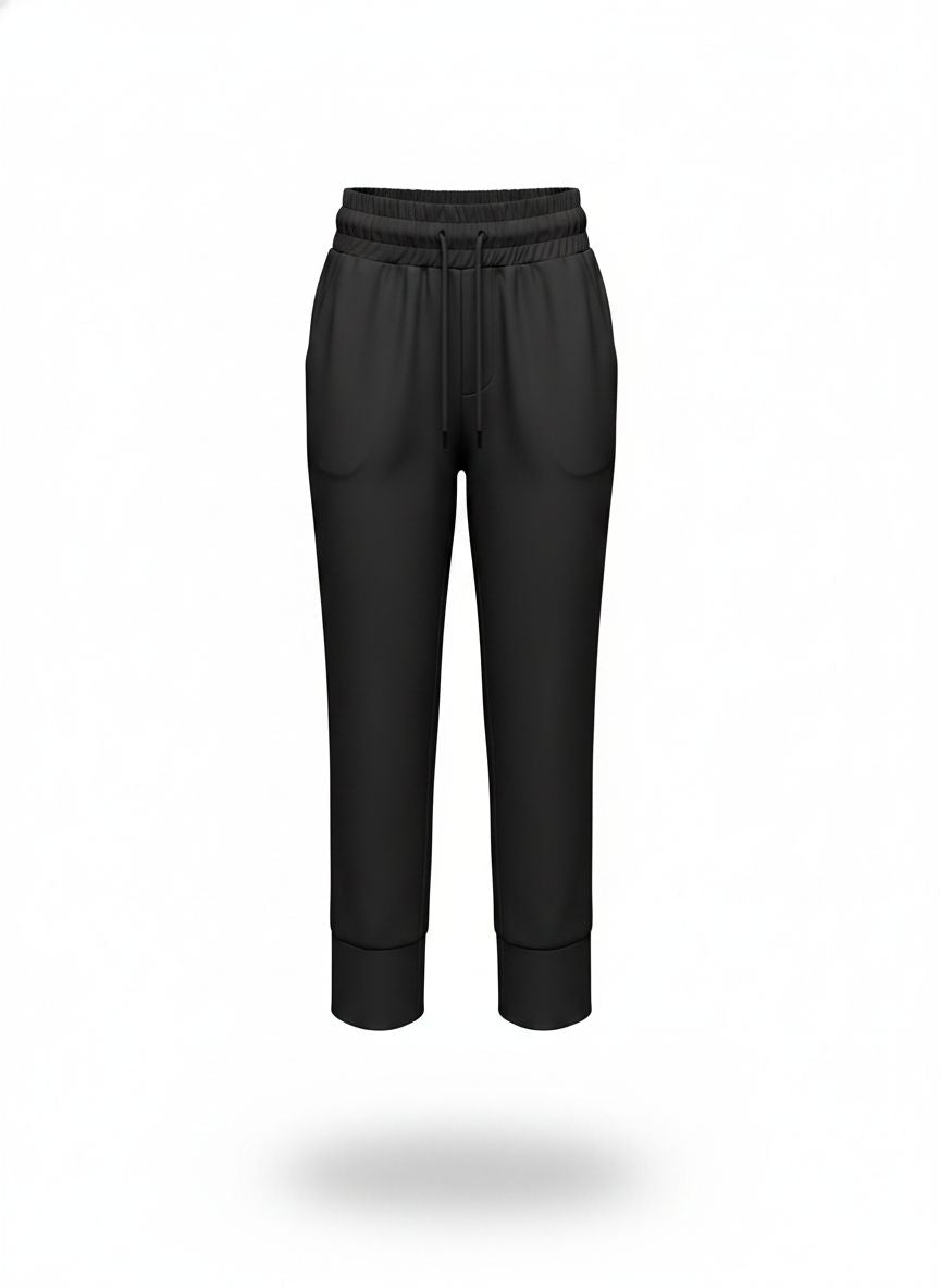 Calça de moletom WLC cinza com cós elástico e bolsos laterais, confortável e casual para o dia a dia.