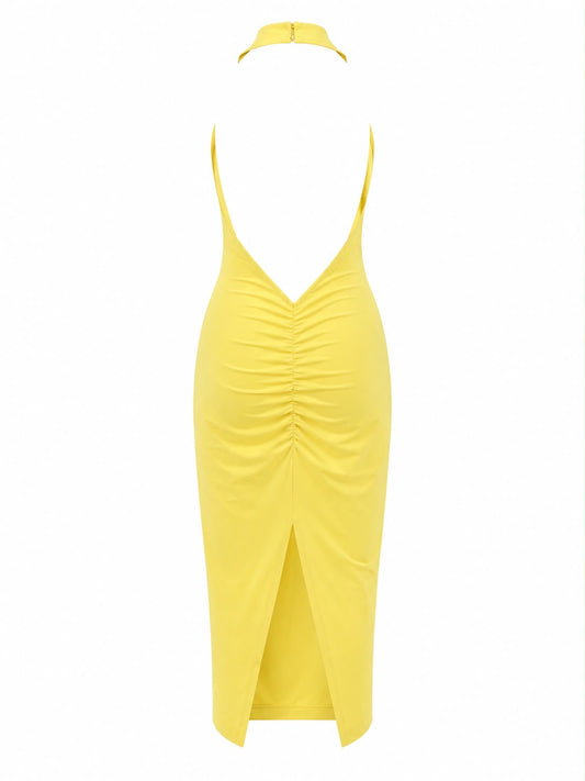 Vestido Justo ao Corpo com Recortes