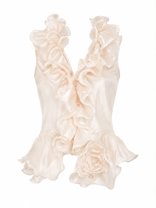 Blusa com Babado Frente Unica