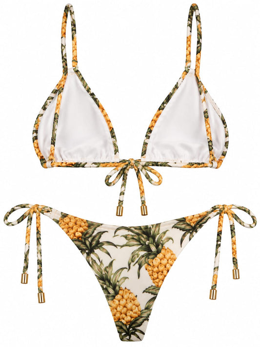 Biquiní Lacinho de Abacaxi Estampado