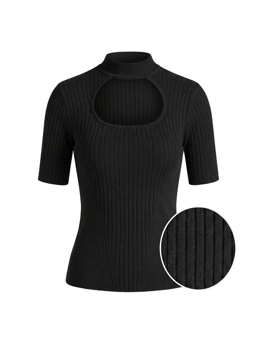Blusa Tricot Abertura Decote