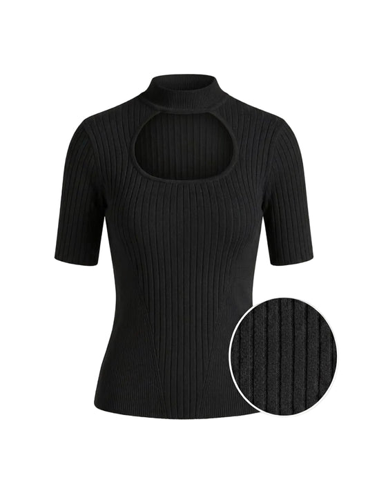 Blusa Tricot Abertura Decote