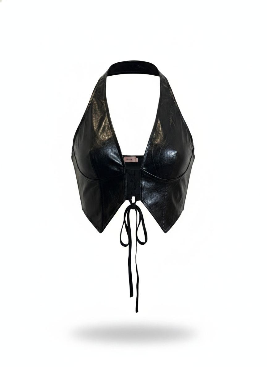 Corset Eco Anna da Lilian, em tecido sustentável, com detalhes ajustáveis e acabamento elegante, para um visual sofisticado.