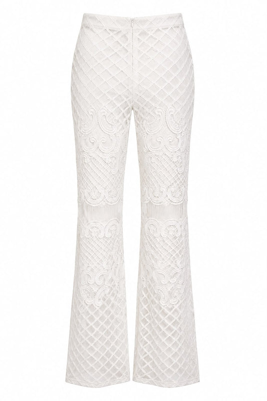 Calça Pantalona de Renda Splash