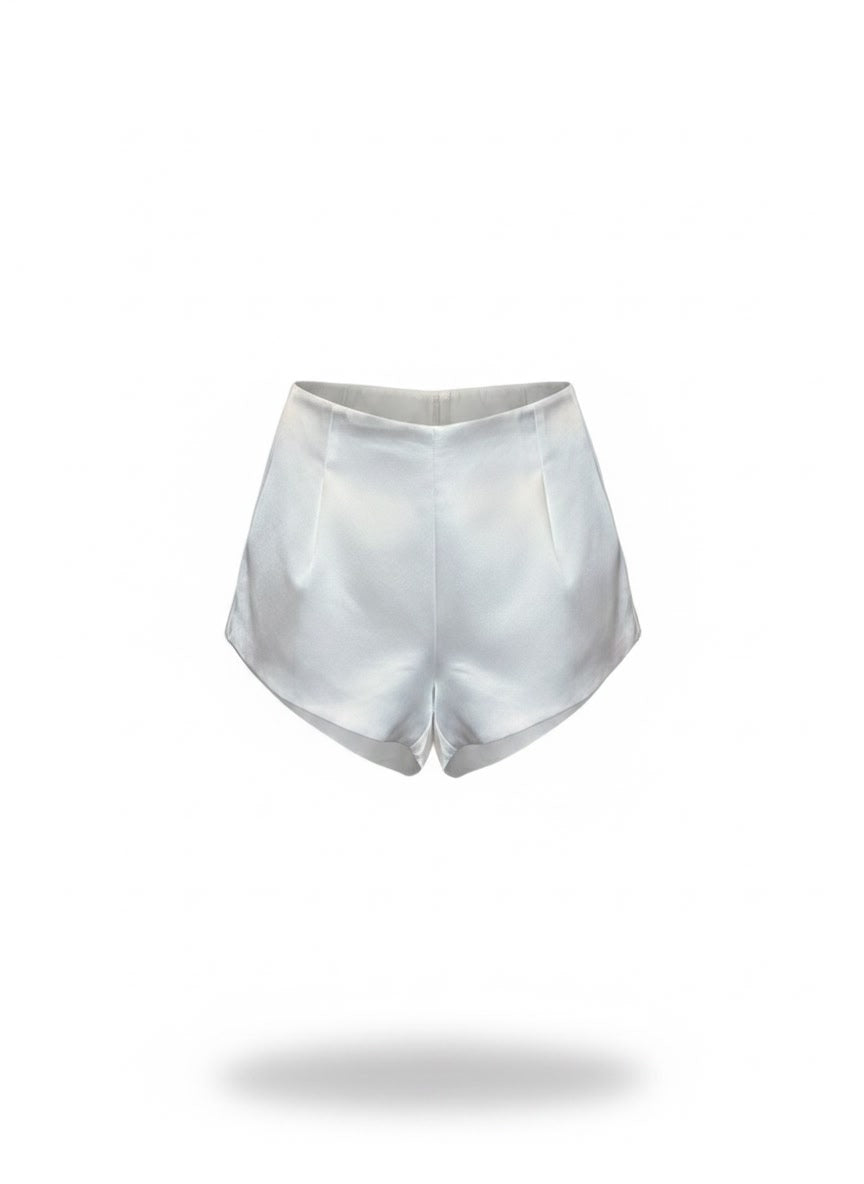 Short Curto Amanhecer  Com Pregas Na Frente.
