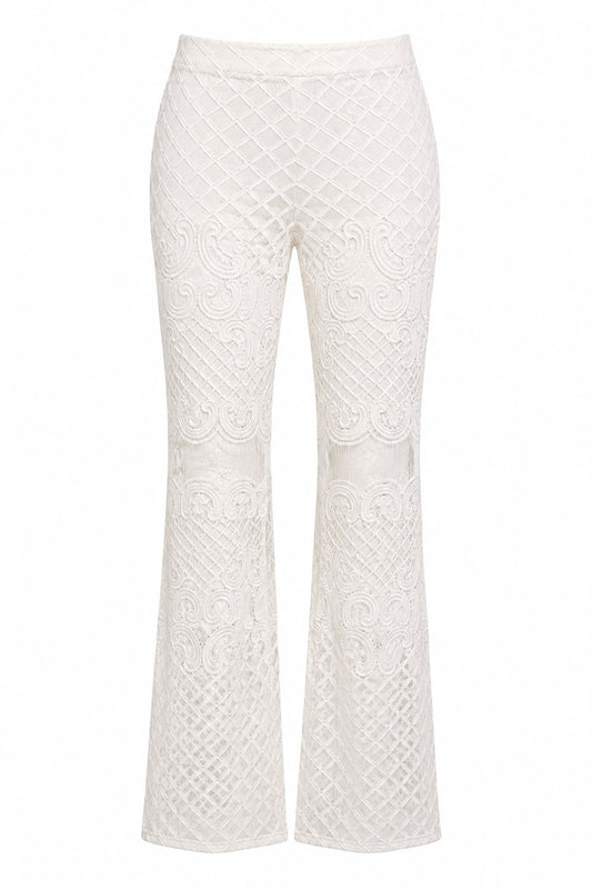Calça Pantalona de Renda Splash