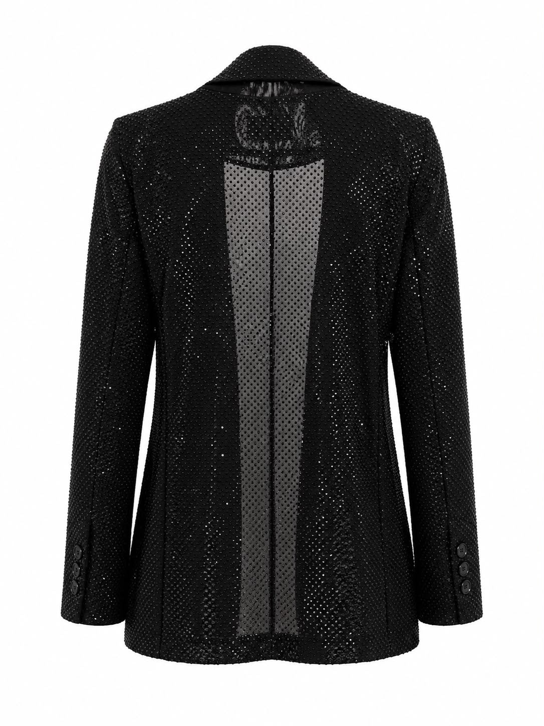 Casaco Blazer em Cristais bordado Night da WLC, com detalhes brilhantes e acabamento elegante, mostrado na imagem.