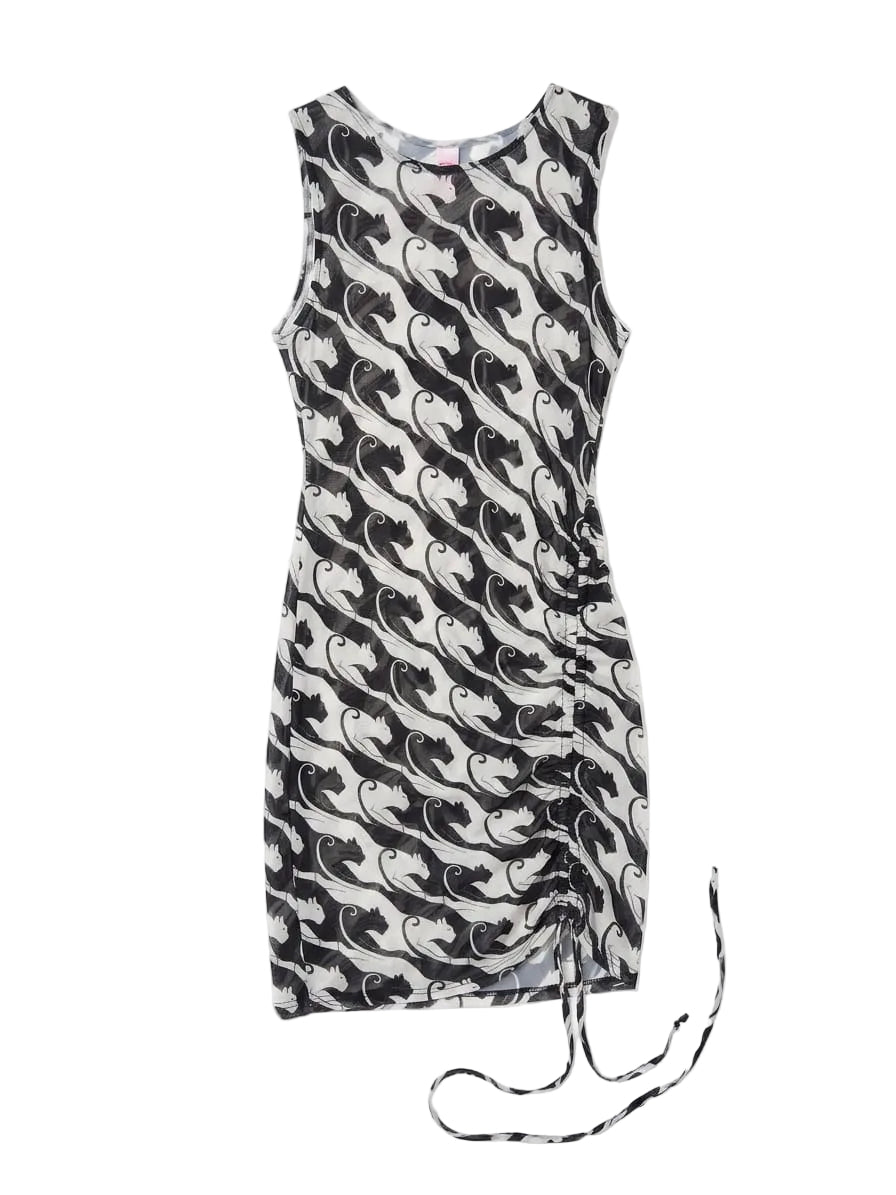 Vestido Tule Pantera Da Noite