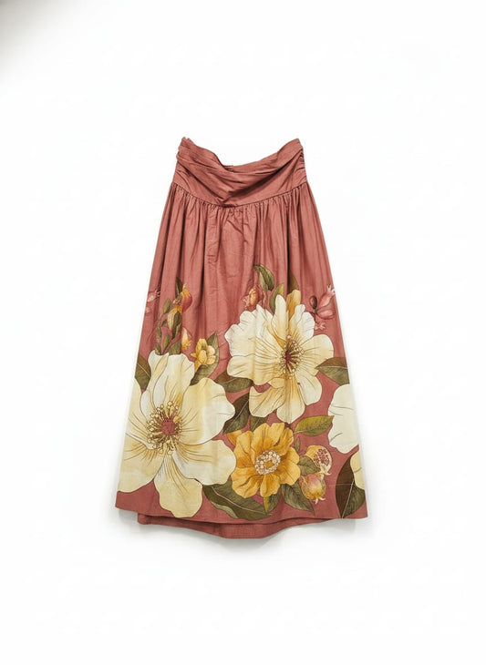 Saia Cropped  Romance Em  Flor Localizado