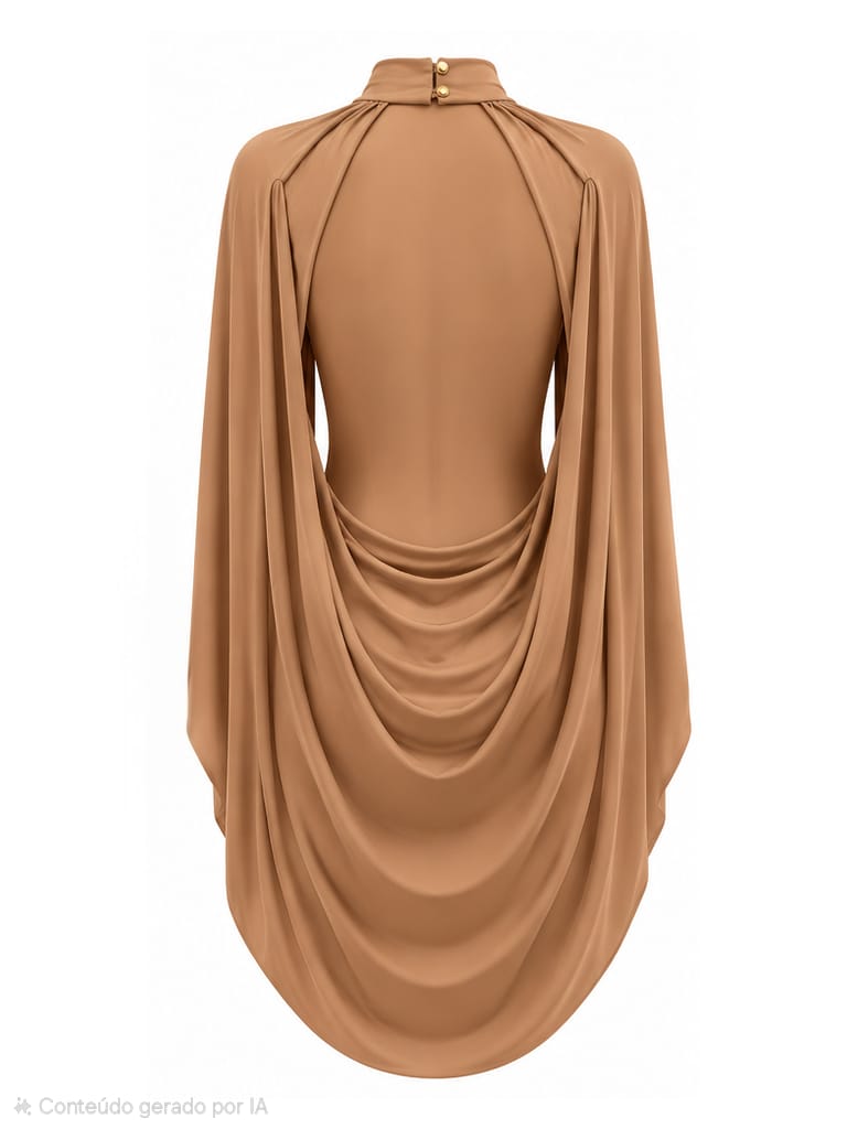 Vestido Gola Kalyvia da FICA, vestido feminino com gola elegante, tecido leve e corte moderno, ideal para ocasiões especiais.
