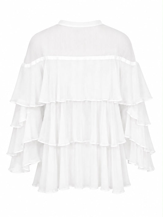Bata de Babado Transparencia Capri
