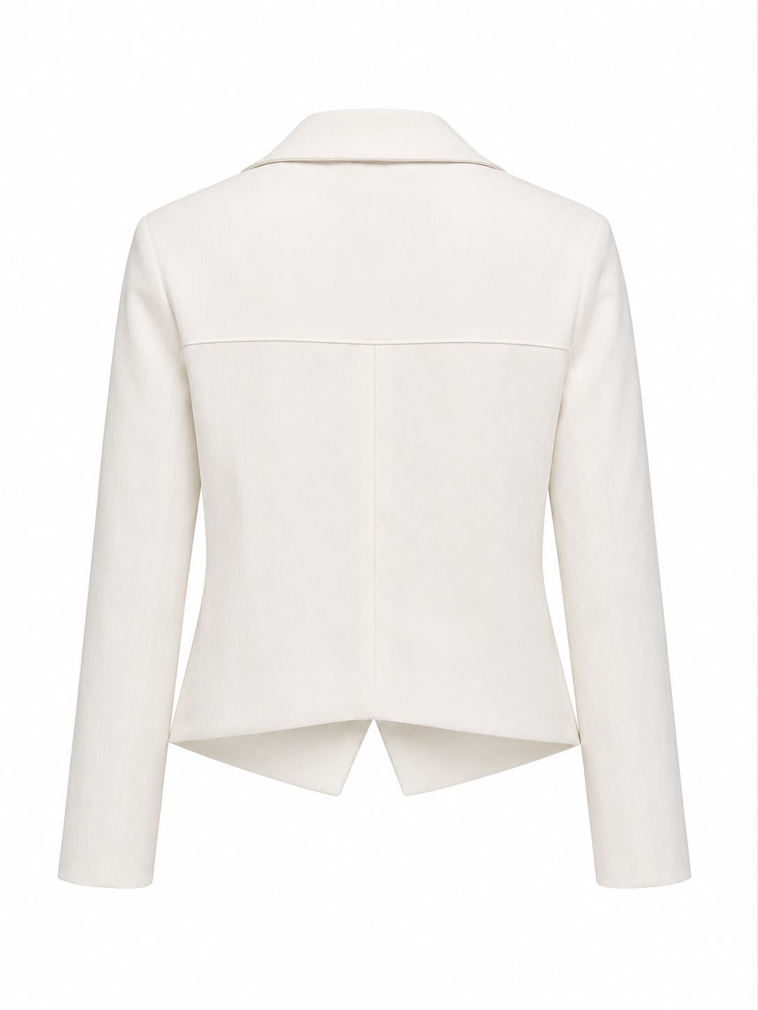 Casaco blazer WLC com detalhes de botões em flor, tecido elegante e corte moderno, vista frontal mostrando o design detalhado.