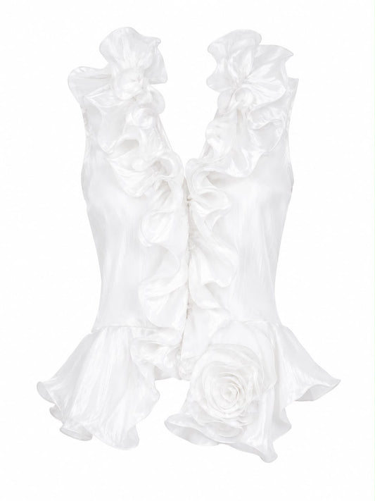 Blusa com Babado Frente Unica