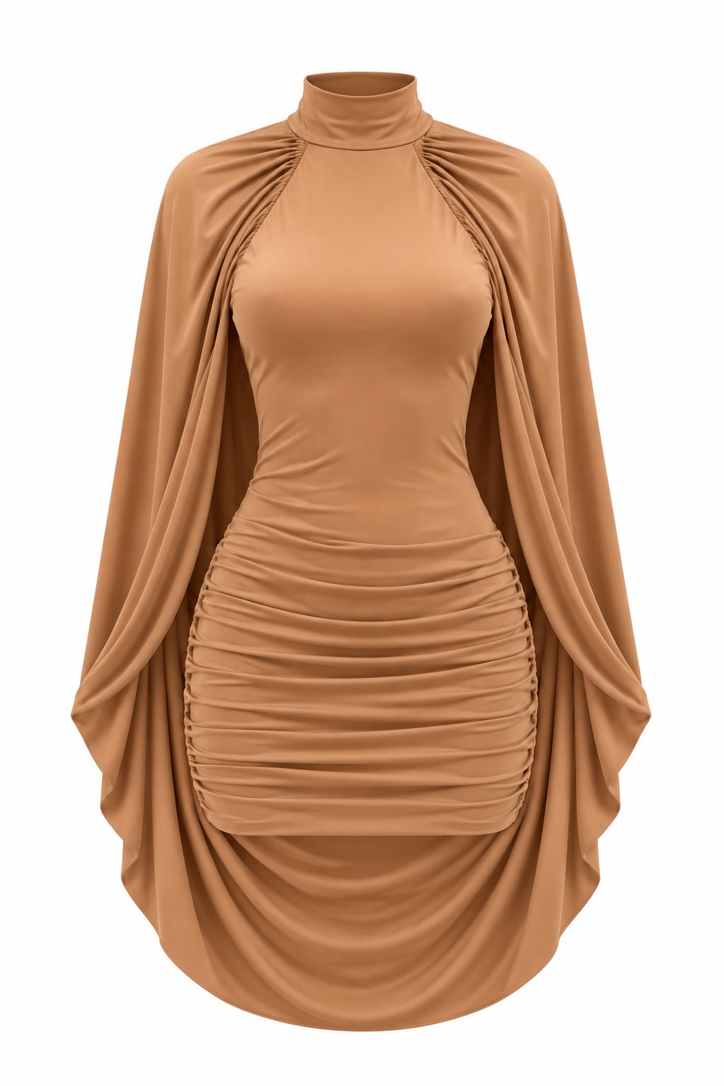 Vestido Gola Kalyvia da FICA, vestido feminino com gola elegante, tecido leve e design moderno, mostrado na imagem.
