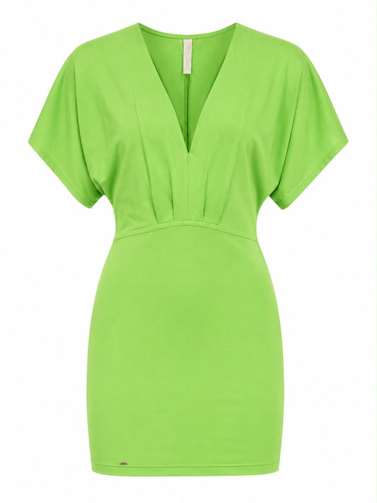 Vestido Curto Liso Sarja