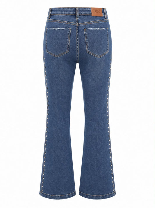 Calça Jeans Skinny com detalhes em Brilho
