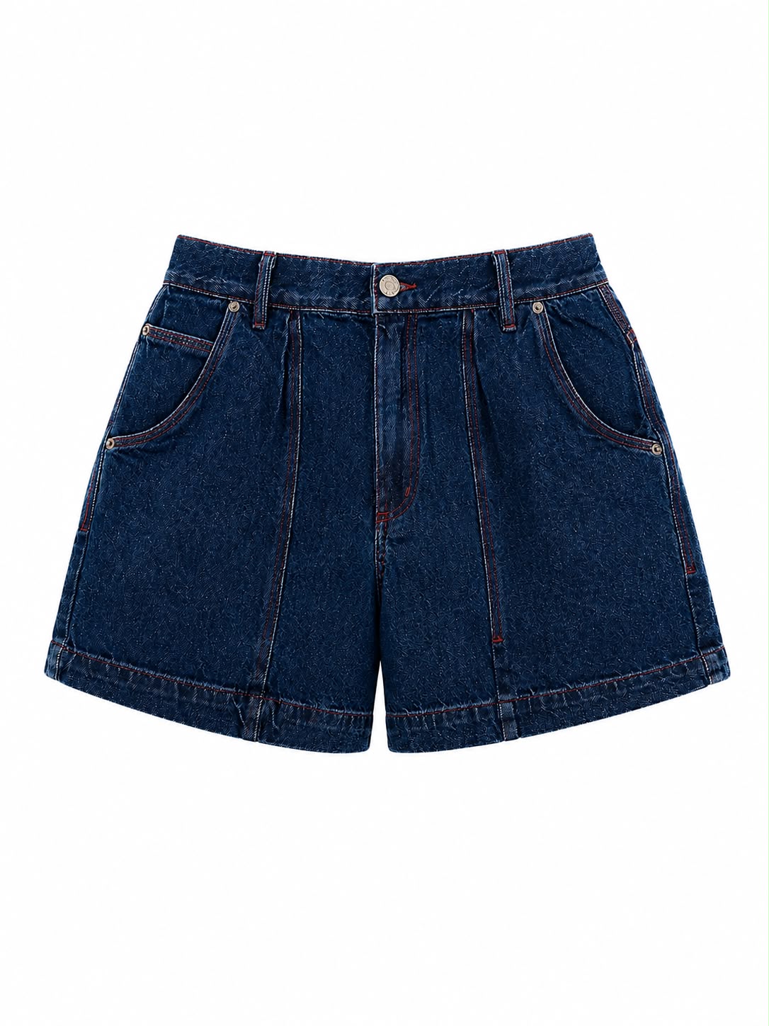 Short jeans Pesponto Bardeaux da Animale Jeans, com detalhes de costura e lavagem clara, exibido na imagem.