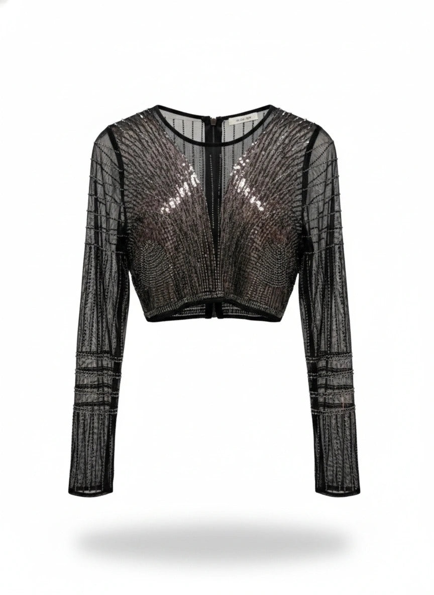 Blusa de paetê brilhante da Wanessa Lopez Concept, com detalhes de brilho e acabamento elegante.