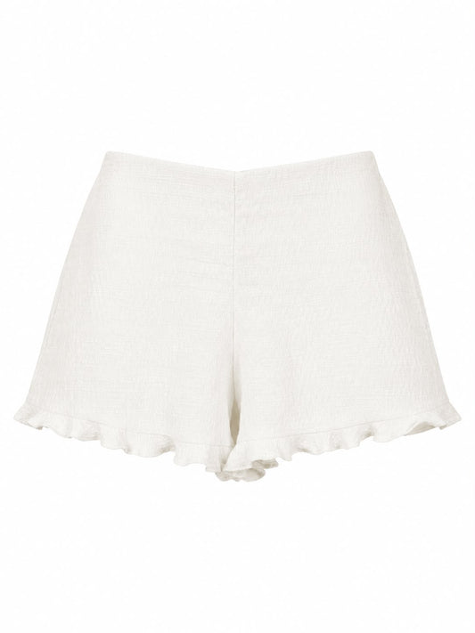 Short Tweed de verão da My Place, modelo com textura tweed leve, ideal para looks casuais e elegantes.