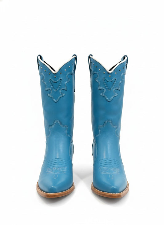 Bota Azul Ilhós Wl Couro