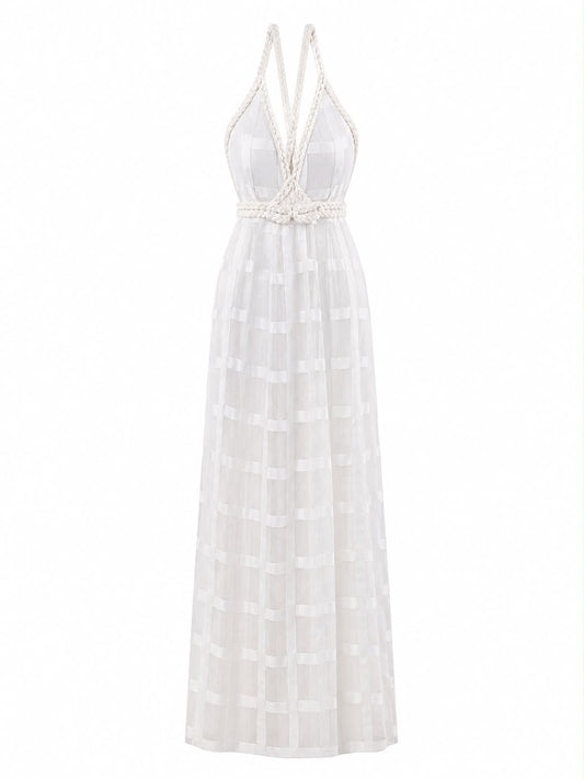 Vestido Vivian Renda com Trançado no busto