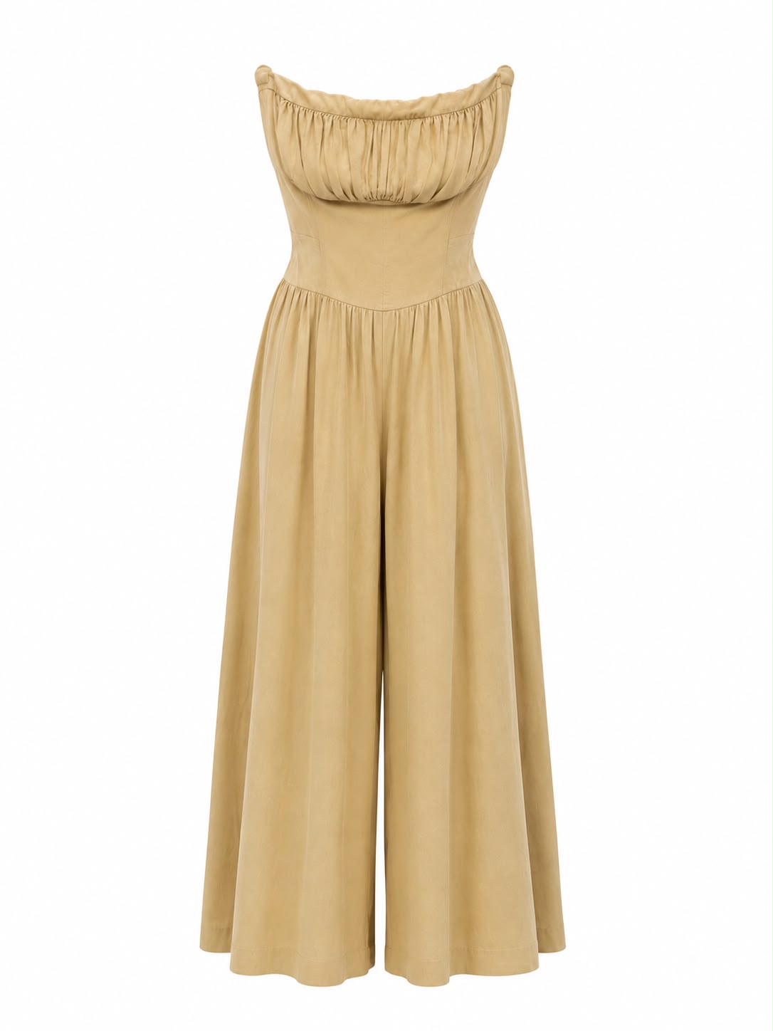 Macacão sem alça moderno da Farm, tecido leve e estiloso, ideal para looks casuais e confortáveis.
