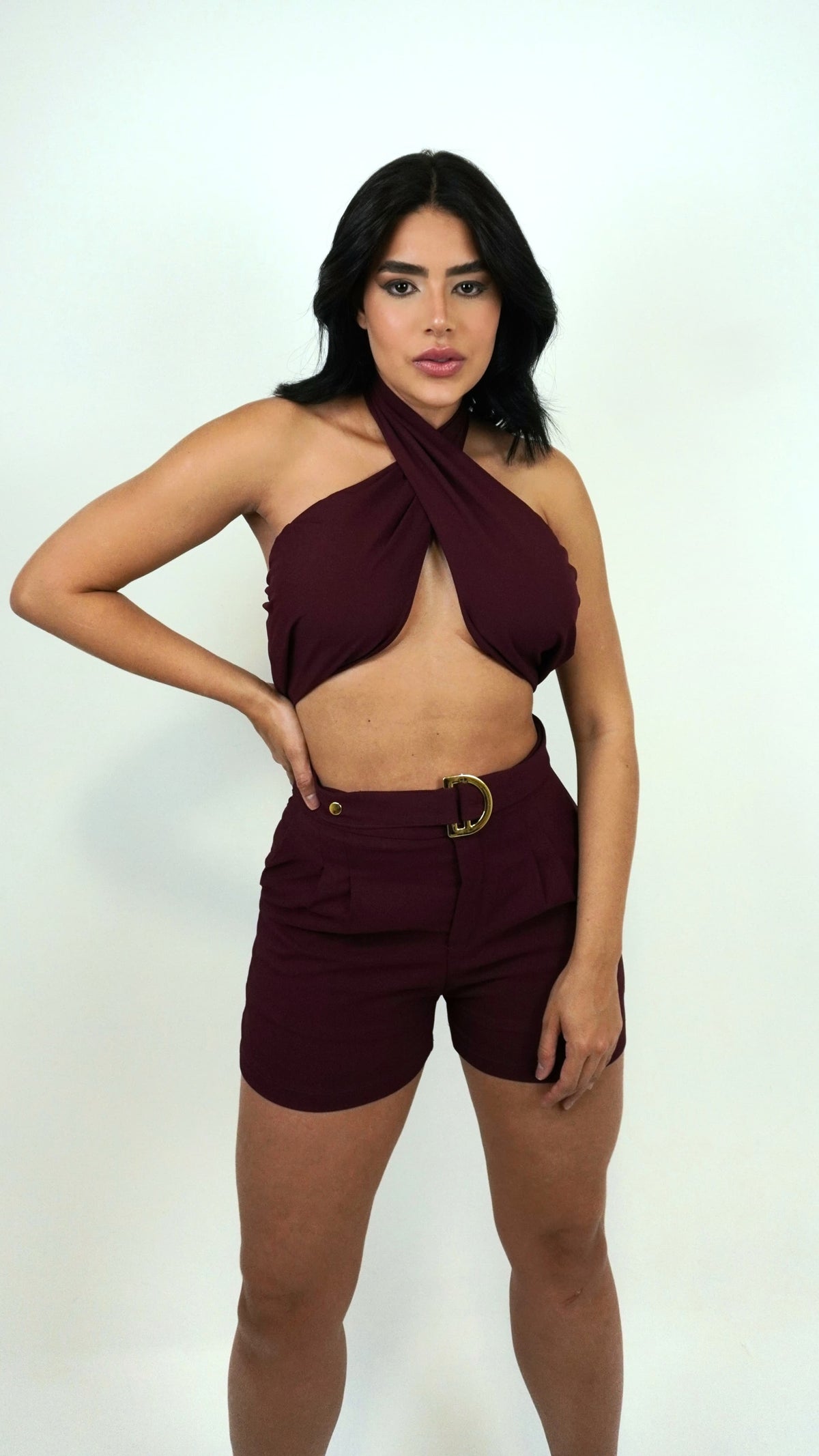 Cherry red TOP LOPZ by Wanessa Lopez Concept, featuring a stylish design and vibrant color.